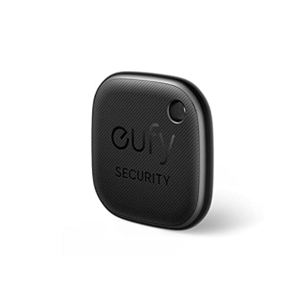 eufy Security SmartTrack Link (Schwarz, 1er-Pack) Schlüsselfinder, Kompatibel mit Apple Find My (iOS), Schlüsselfinder, Bluetooth-Tracker für Ohrhörer und Gepäck, Telefonfinder, wasserdicht.